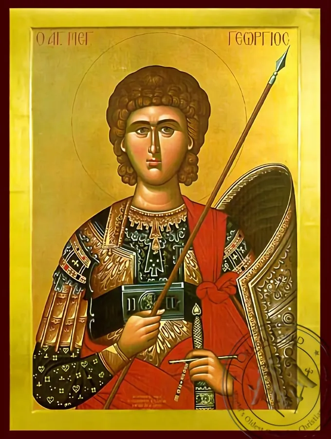 წმინდა დიდმოწამე გიორგი, ნახევარი, ბიზანტიური ხატი