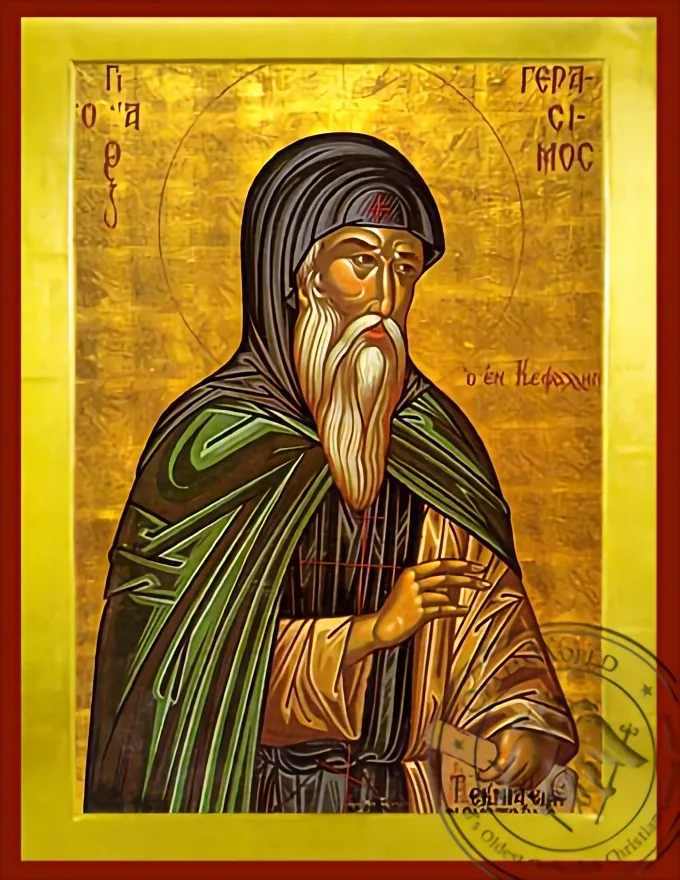 Saint Gerasimus the New Ascetic of Cephalonia, Greece - Byzantine Icon