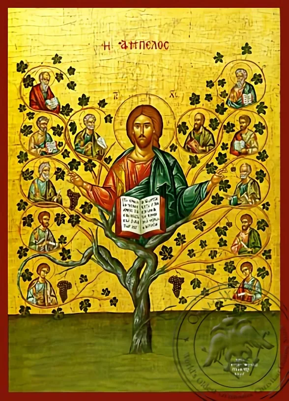 The Vineyard - Hand-Painted Icon