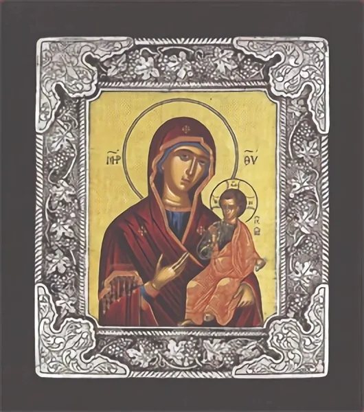 Богородица Пречистая (русская), серебряная икона