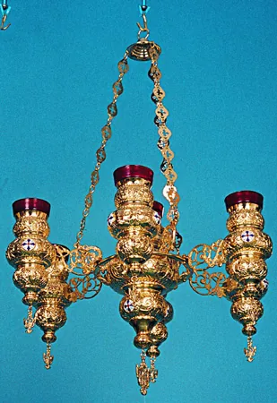 Seven-Vigil Canlde Corfu Design 1 with little Enamel