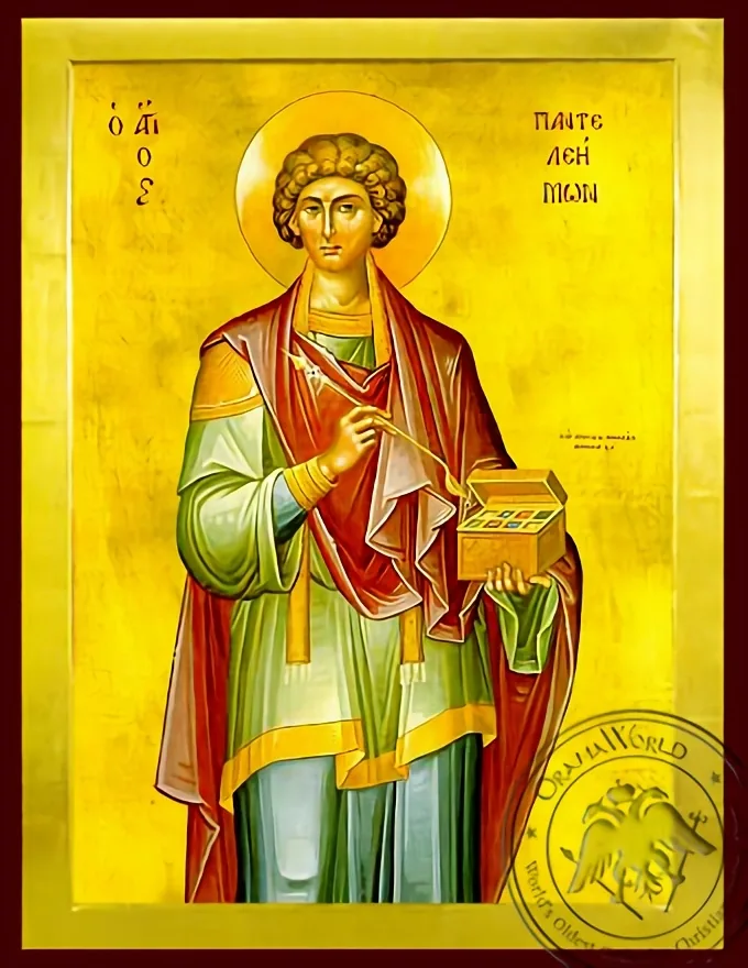 Святой великомученик Пантелеимон, византийская икона