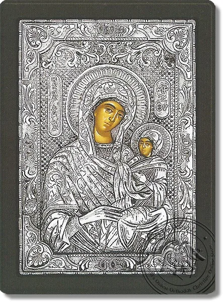 Анна, мать Богородицы, серебряная икона