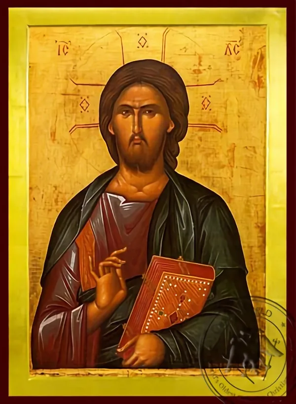 Спаситель благословляющий, византийская икона