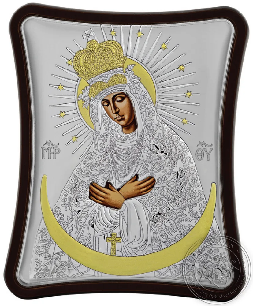 Virgin Mary Ostrobramska - Silver Icon