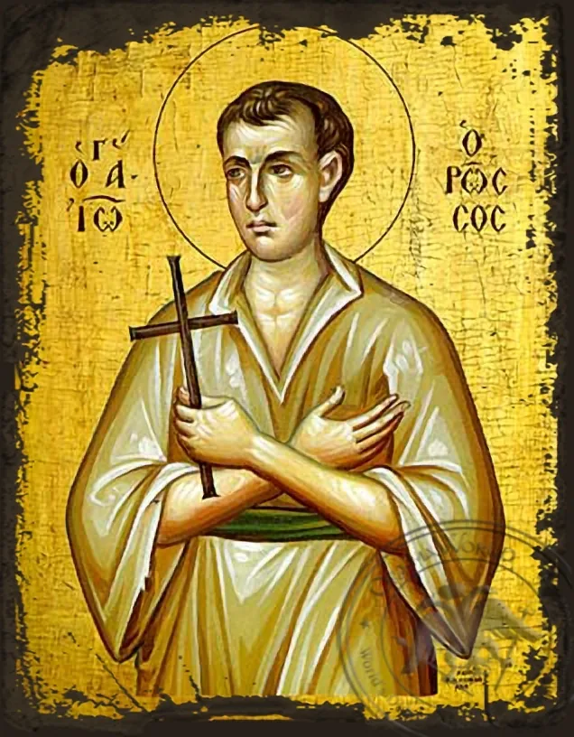 Святой Иоанн Русский, византийская икона под старину