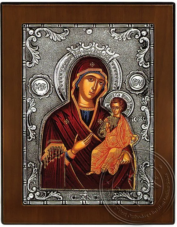 Panagia Amolintos (Hagiography) - Silver Icon