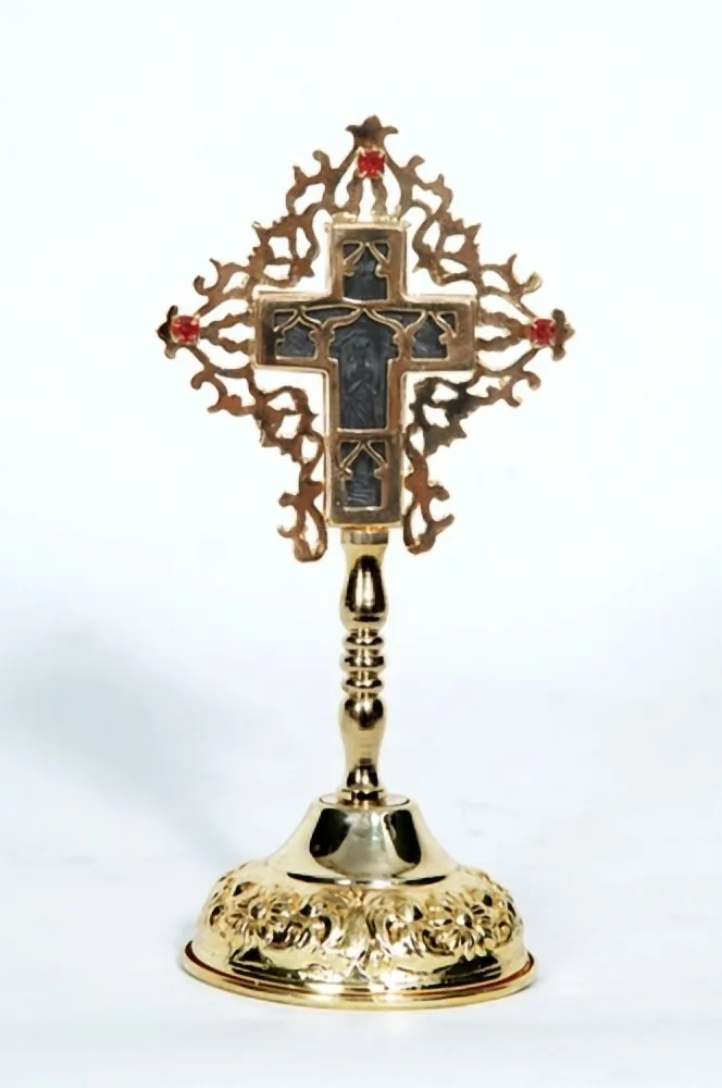 Holy Water Cross with Stones B