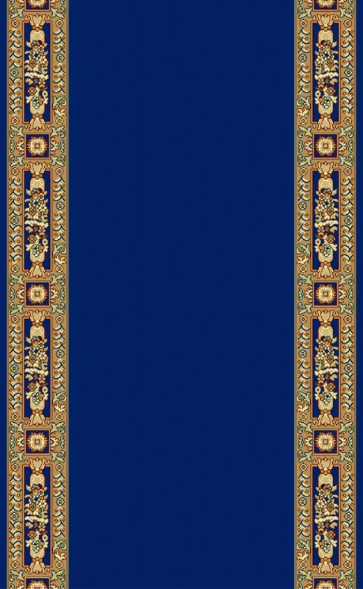 Ecclesiastical Corridor with Decoration in Blue Color