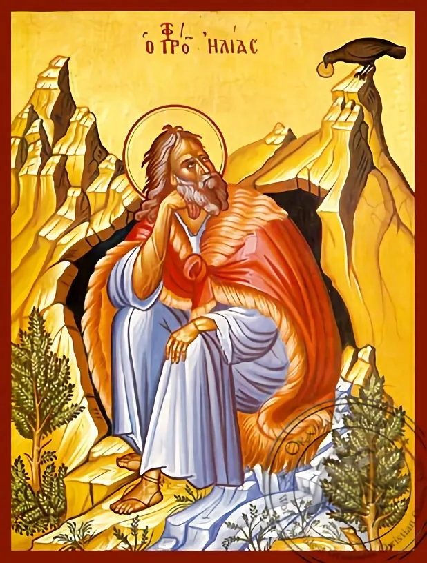 Пророк Илия, рукописная икона