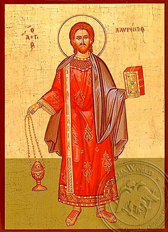 Saint Laurence the Deacon - Hand-Painted Icon