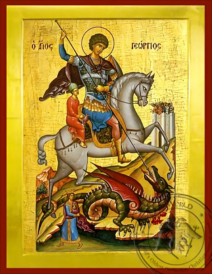 წმინდა დიდმოწამე გიორგი, ცხენზე, ბიზანტიური ხატი