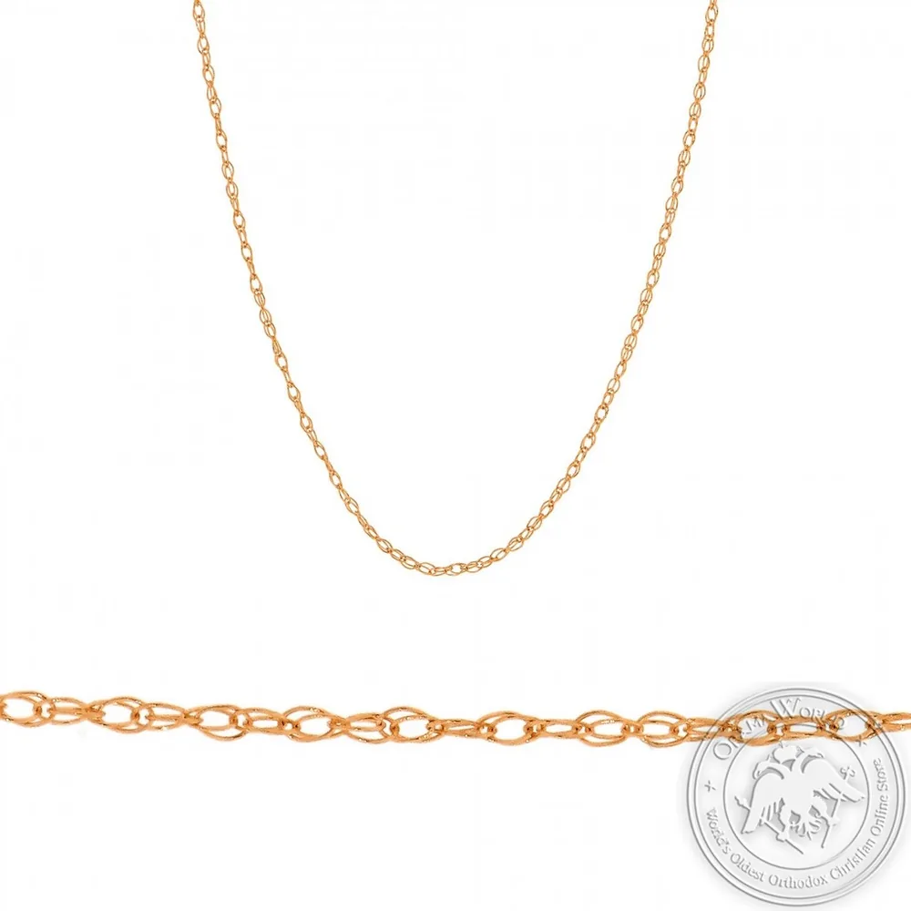 Женская цепочка из 14 K розовый золотой