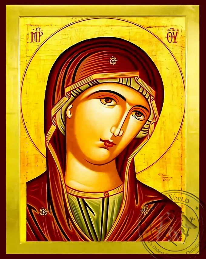 ღვთისმშობელი, დედოფალი, მკერდამდე, ბიზანტიური ხატი