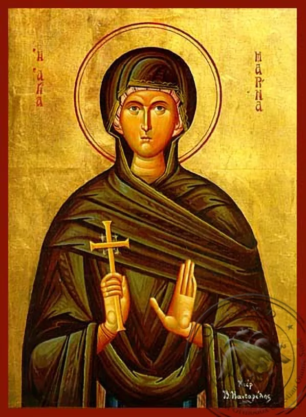 წმინდა დიდმოწამე მარინე, ანტიოქიელი, ხელნაწერი ხატი