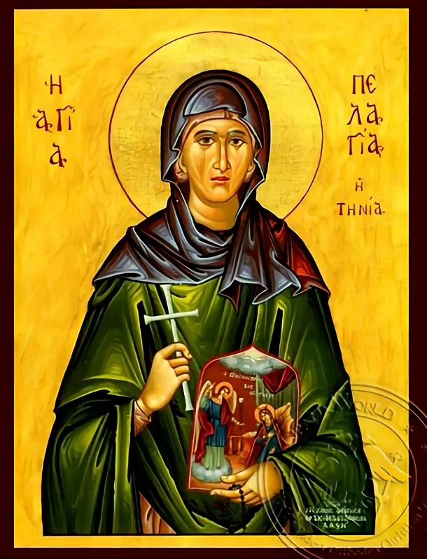 Saint Pelagia Of Tinos - Hand-Painted Icon