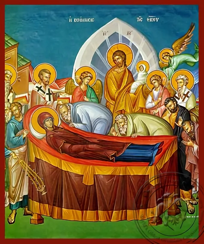 The Dormition of the Virgin - Hand-Painted Icon