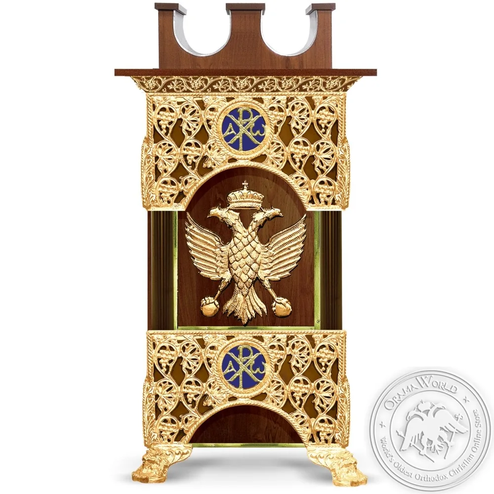 სასანთლე სადგამი ალუმინის მოოქროვილი