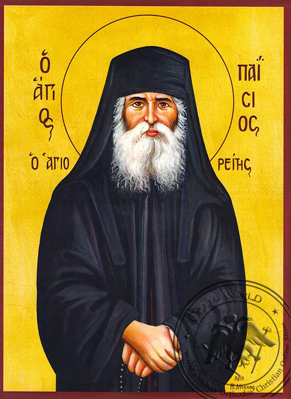 Saint Paisios of Mount Athos - Hand-Painted Icon