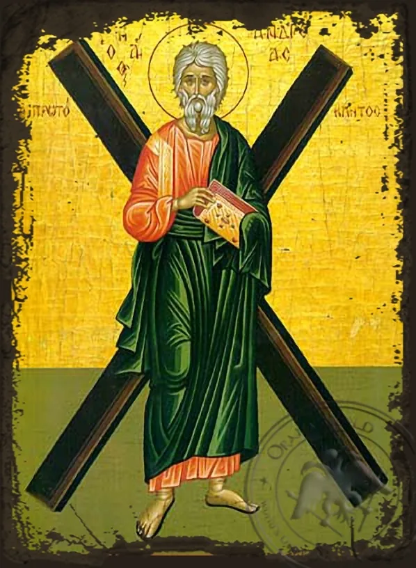 Апостол Андрей, византийская икона под старину