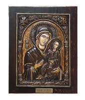 Virgin Mary Odigitria - Wood Carved Icon