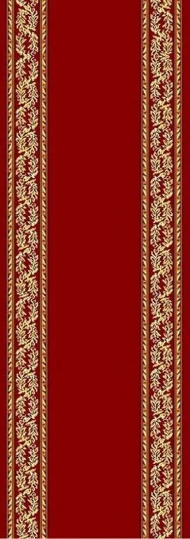 Ecclesiastical Corridor with Olive Branches in Red Color