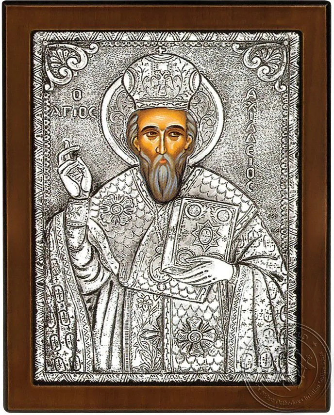 Ахиллий, серебряная икона