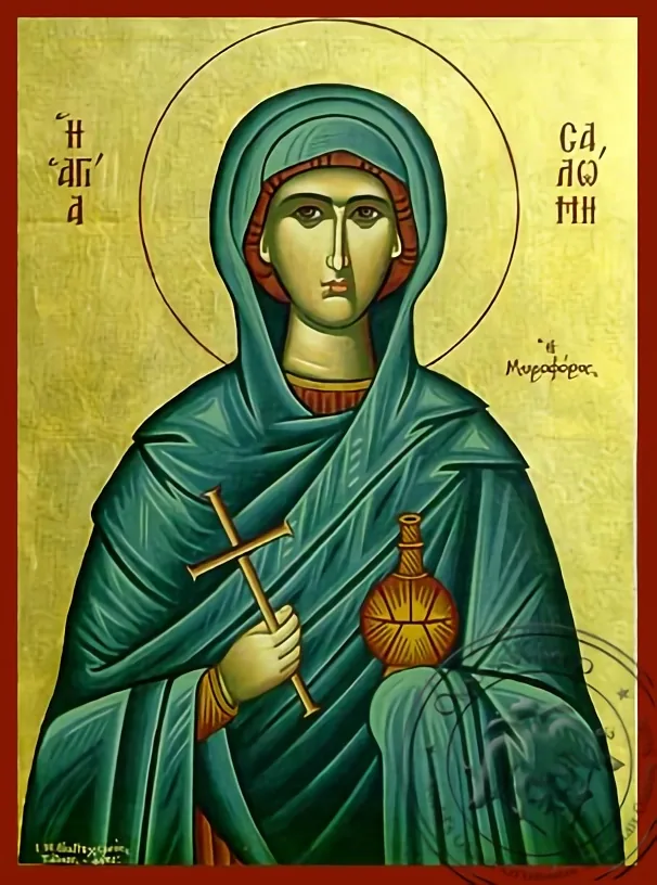Saint Salome the Myrrh_Bearing - Hand-Painted Icon