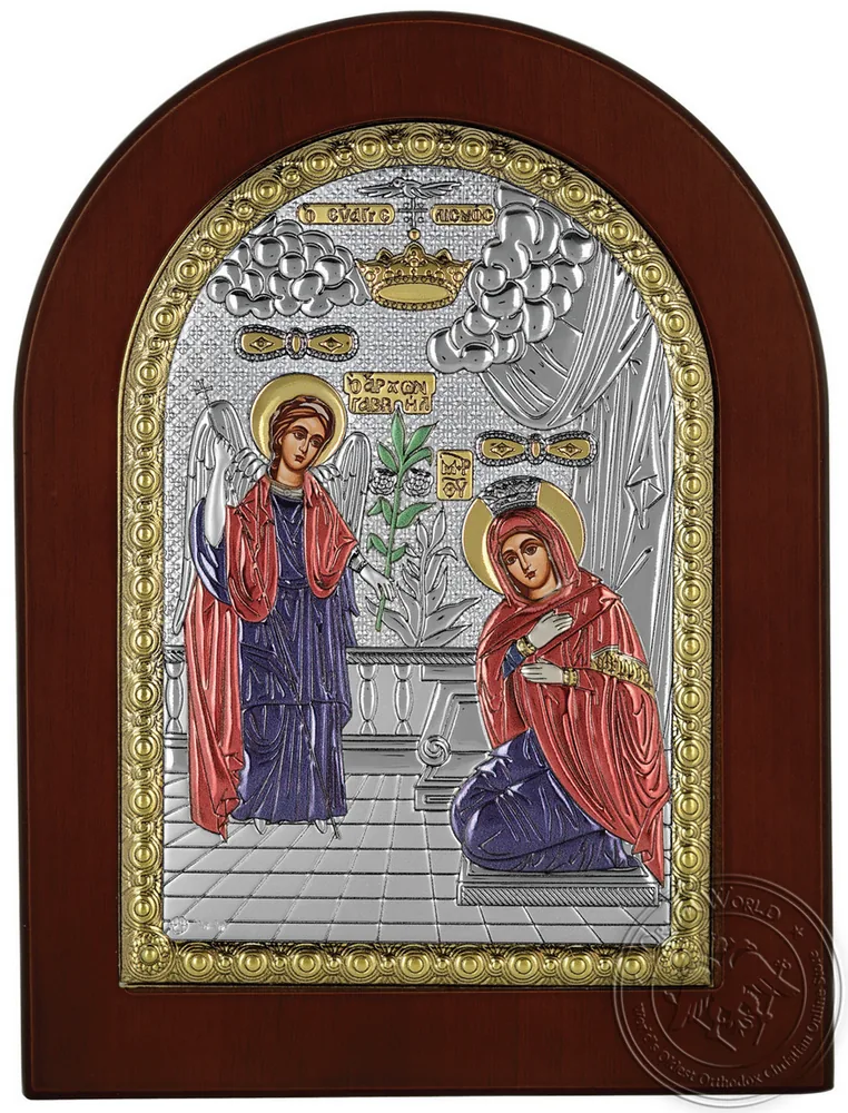 Annunciation - Silver Colored Icon