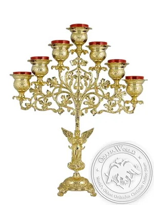 Four-Vigil Candle Molten Gold Plated