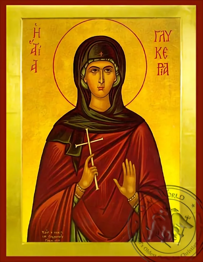 Святая Гликерия, византийская икона