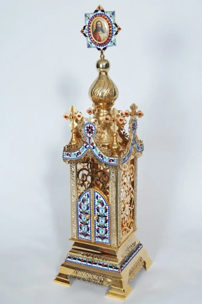 Алтарь дарохранительница с эмалью русский