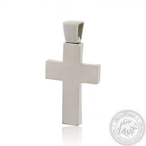 Christening Cross for Boys made of 14K Yellow and White Gold