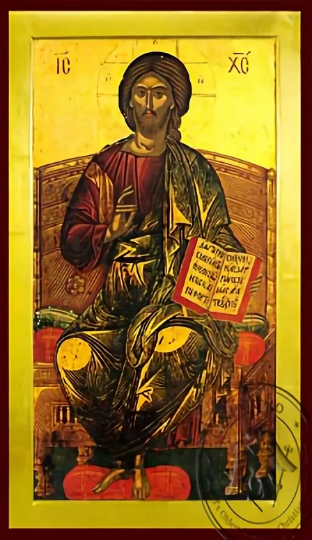 Christ Blessing, Enthroned - Byzantine Icon