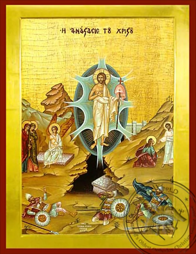 Воскресение, византийская икона