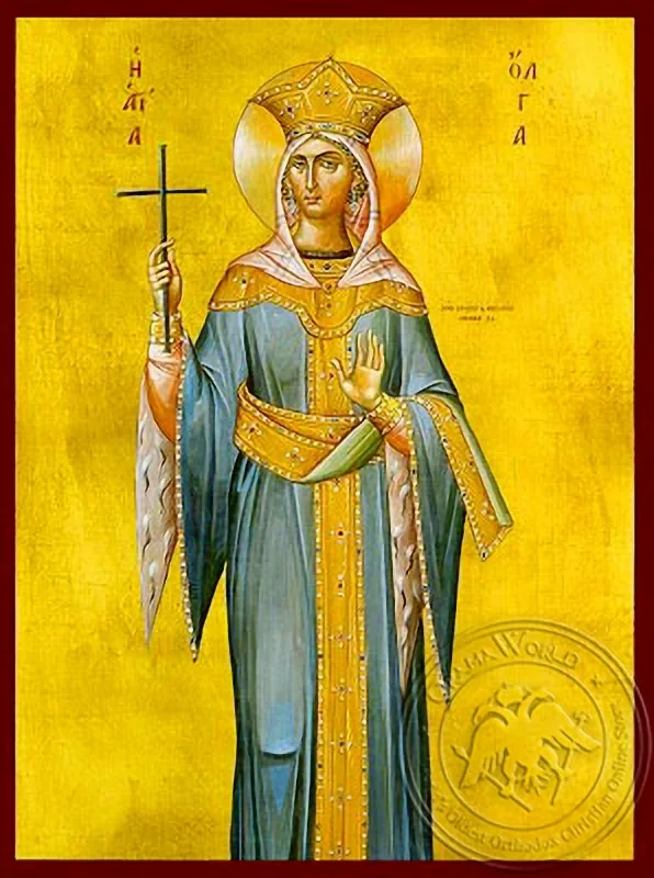Saint Olga, Princess of Russia - Hand Painted Icon
