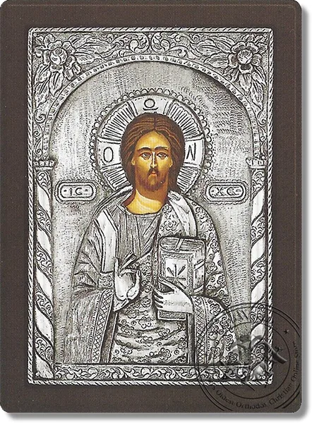 მაცხოვარი მაკურთხებელი დახურული სახარება, ვერცხლის ხატი
