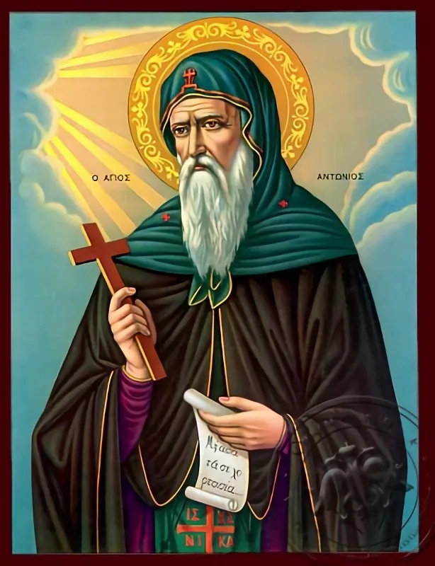 Saint Antonios - Nazarene Art Icon