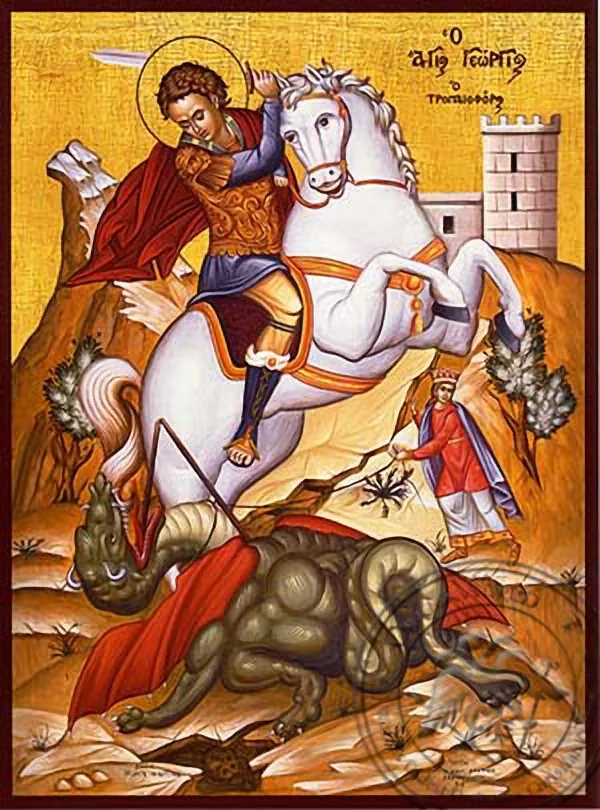Saint George the Great Martyr, on Horseback - Hand Painted Icon