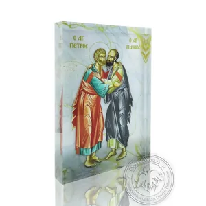 წმინდანები პეტრე და პავლე, გამჭვირვალე ბიზანტიური ხატი