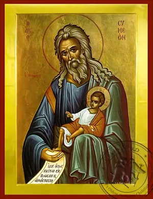 წმინდა სვიმეონი, ღვთისმიმრქმელი, ბიზანტიური ხატი
