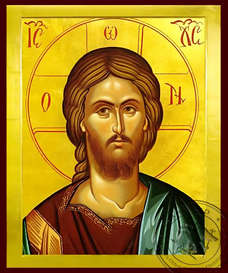 ქრისტე, მკერდამდე, ბიზანტიური ხატი