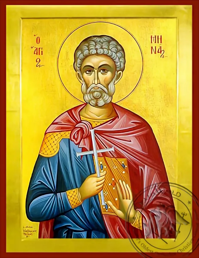 Saint Menas, the Great Martyr, of Egypt - Byzantine Icon