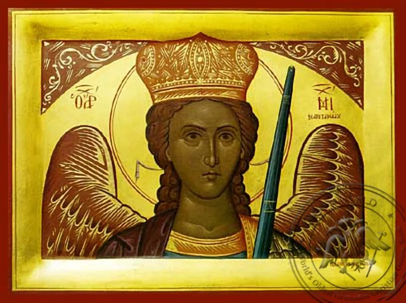 Archangel Michael of Mantamadon, Bust - Hand Painted Icon