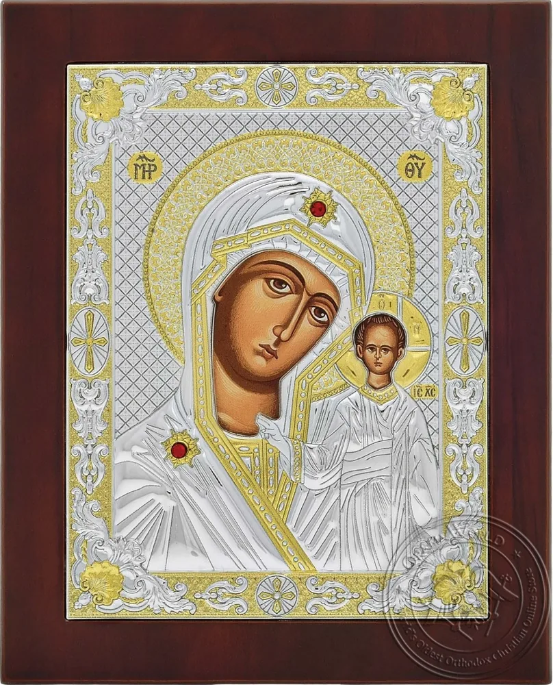 Our Lady of Kazan - Silver Icon