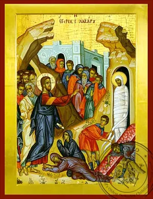 Saint Lazarus Raising - Byzantine Icon