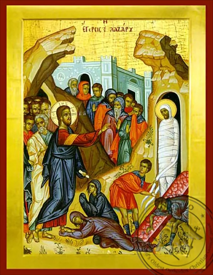 Saint Lazarus Raising - Byzantine Icon