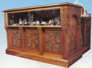 Candle Stand Woodcarved Design B
