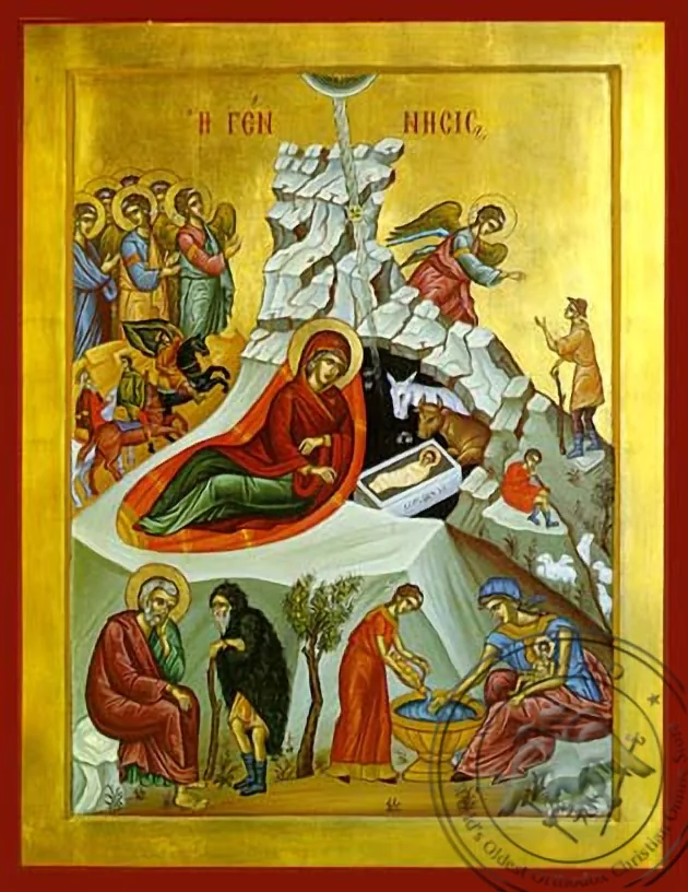 Nativity of Christ - Hand Painted Icon