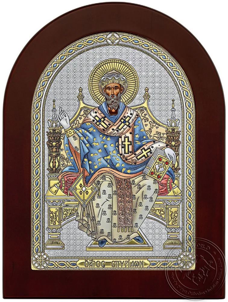წმინდა სპირიდონი ტახტი, ვერცხლისფერი ხატი